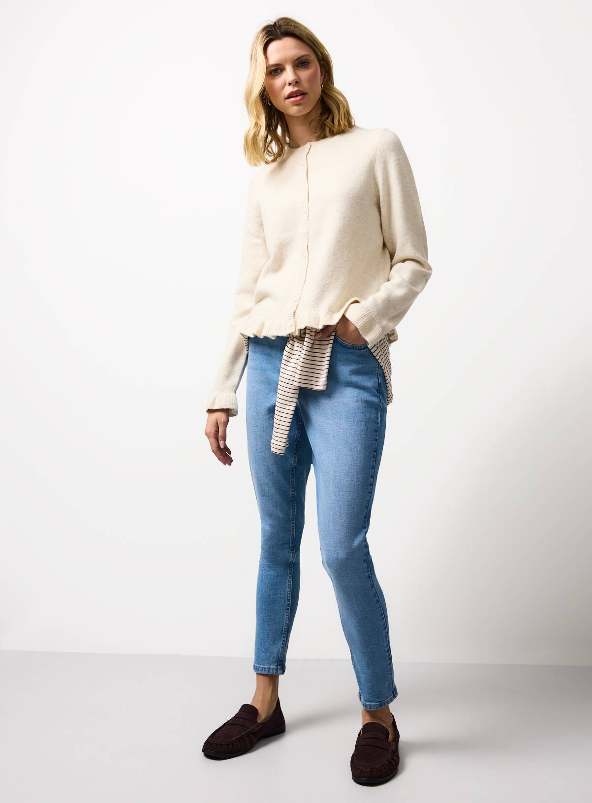 Light Blue Mid Rise Slim Fit Denim Jeans 16R - Image 3